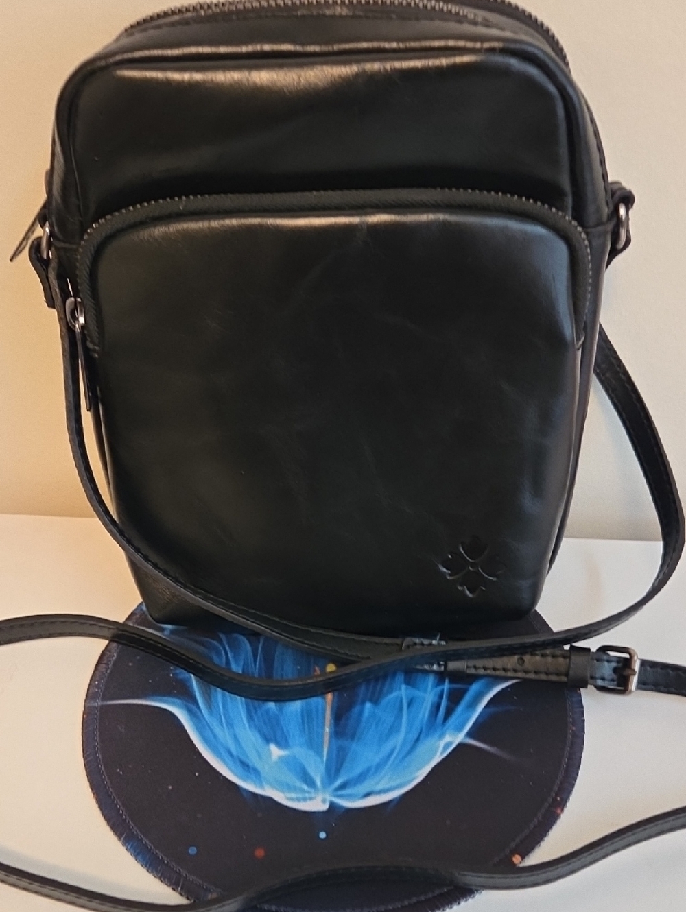 Patricia Nash Black Leather Crossbody Bag